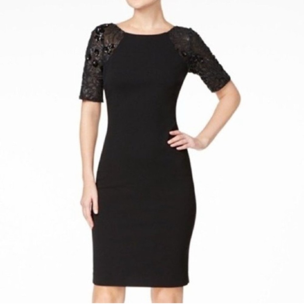 NWOT Calvin Klein Sequin Sleeve Sheath Dress